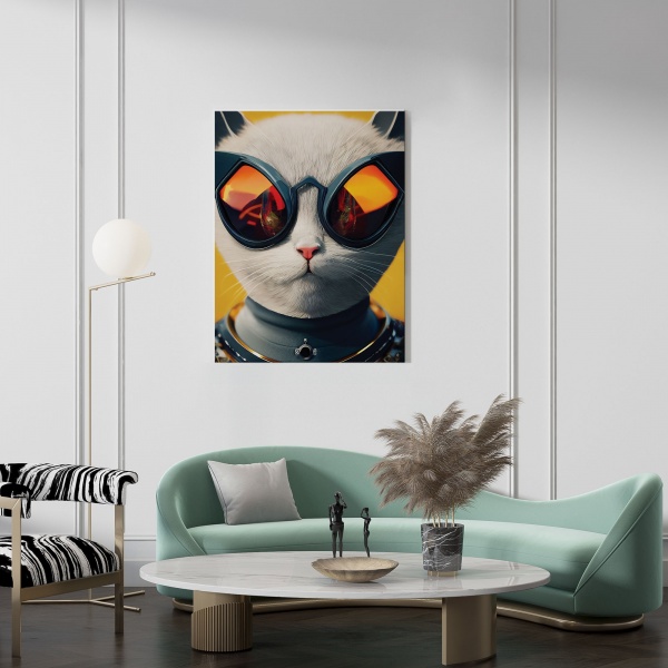 Картина на холсте Кот в очках 70x50 см WS Holst 1180420235 