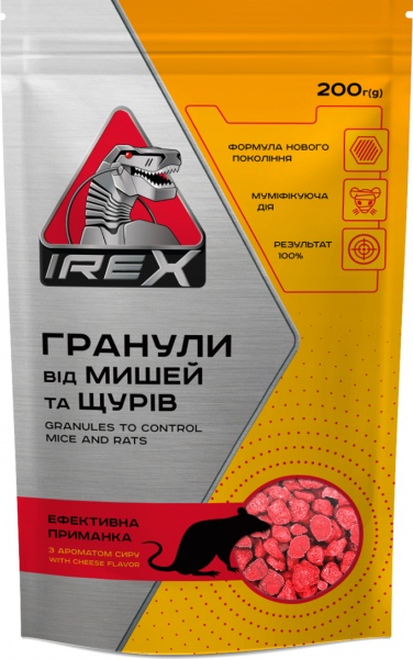 Гранулы IREX от мышей и крыс 200 г IRR003