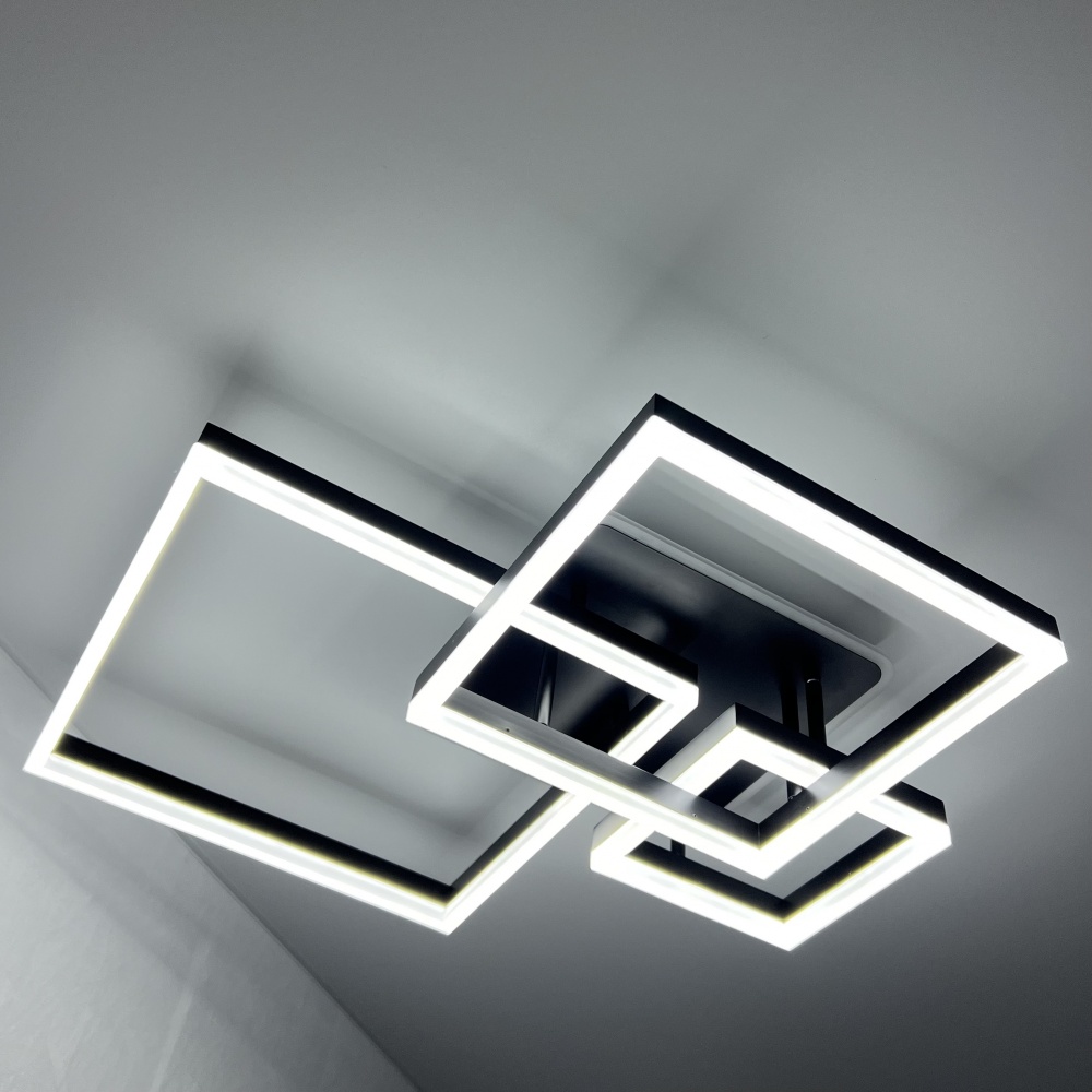 Люстра світлодіодна Luminaria 4x105 Вт LED-модуль чорний GENNY SQUARE RGB 105W 4S BLACK