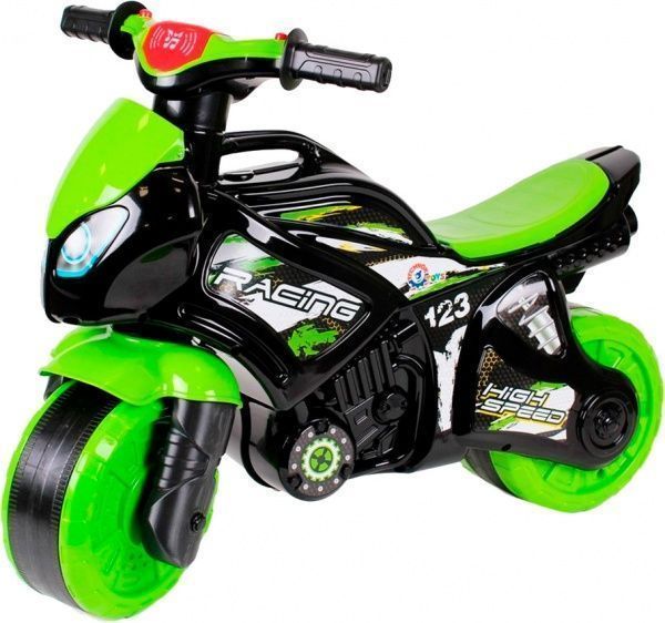 Веломобіль ТехноК Каталка-мотоцикл Технок черно-салатовий 4823037605774