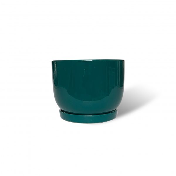 Горщик керамічний Резон Конус опуклий овальний 1,4л смарагдовий 