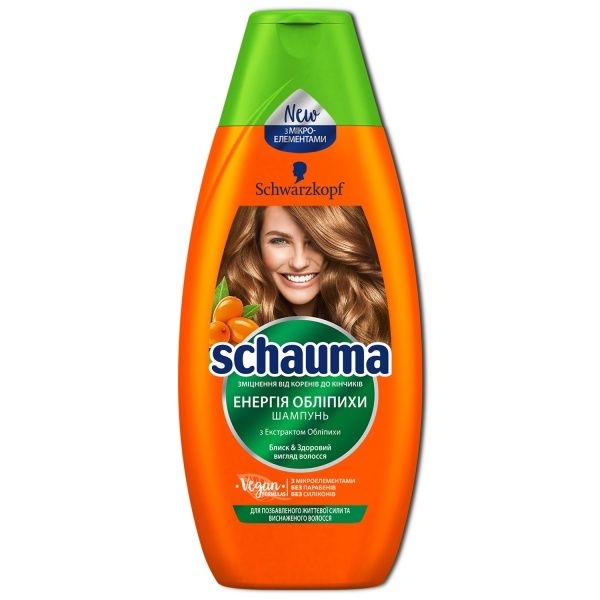 Шампунь Schauma Енергія обліпихи для позбавленого життєвої сили та виснаженого волосся 400 мл
