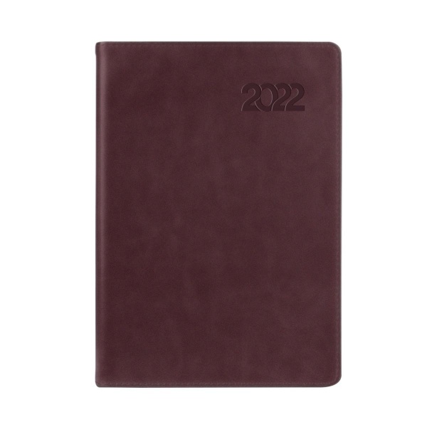 Щоденник датований бордовий Leo Planner Case A5 2022