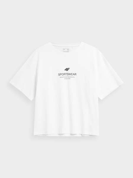 Футболка 4F TSHIRT F338 4FSS23TTSHF338-10S р.L білий