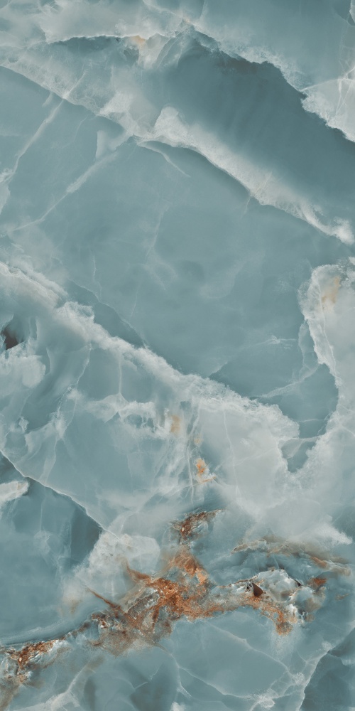 Плитка Cerossa Ceramica MARMO ONICE TEAL high glossy 60х120 см