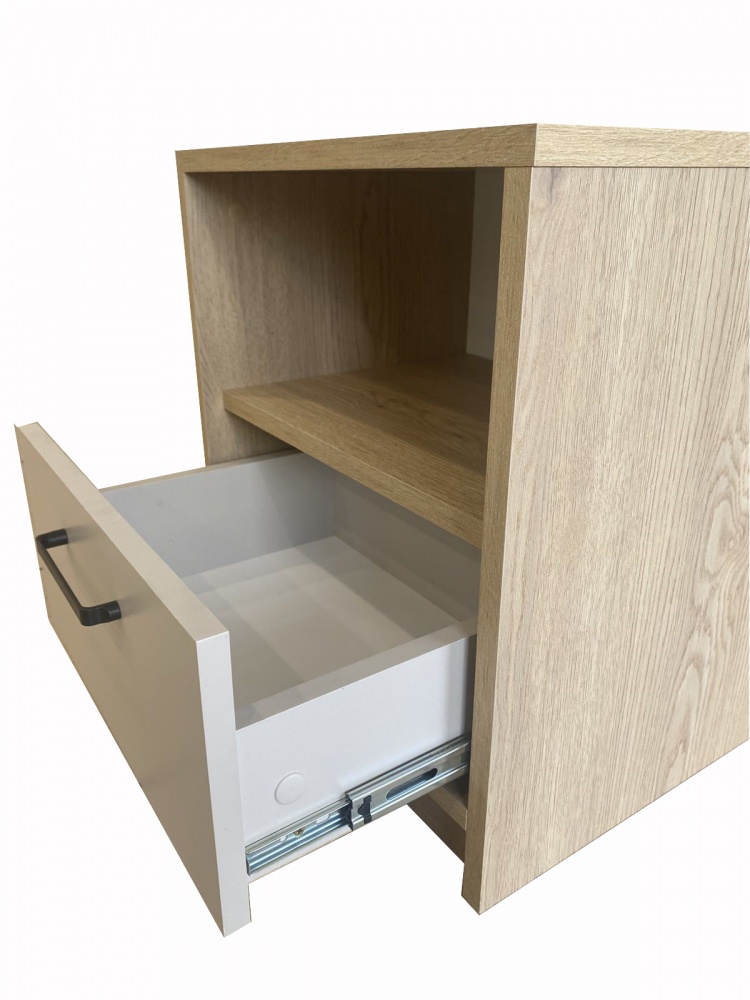 Тумба прикроватная Kartissa Матера 440x490x354 мм дуб кремона торро/кашемир (М-ТКр 1ш/к)