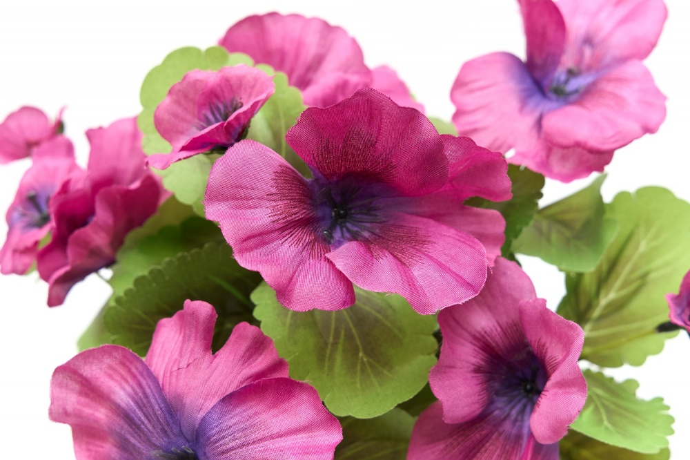 Цветок искусственный Фиалка 24 см в горшочке фиолетовая Девилон