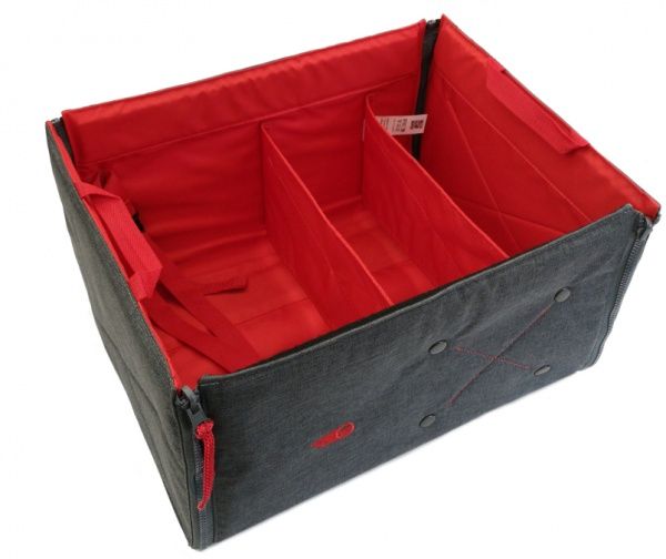 Ящик органайзер складаний для автомобіля Фолдін ТрендБай 1063 сірий із червоним