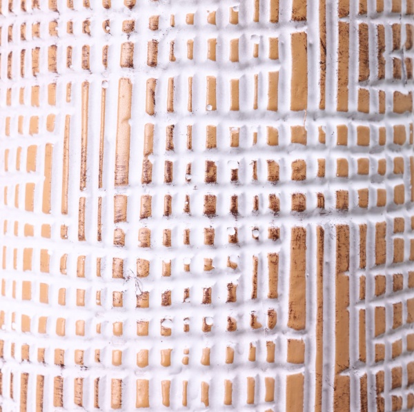 Ваза полирезиновая белая с бежевым Blondie Top 15,5х15,5х75 см