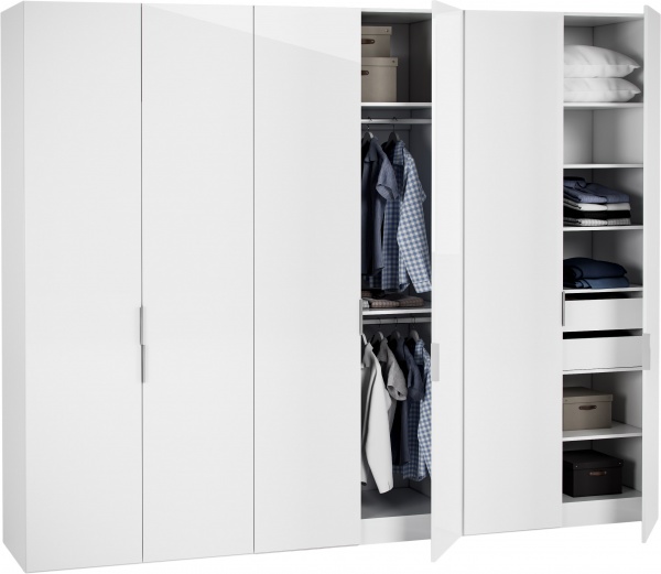 Шкаф для одежды Грейд Стефани-1 белый глянец 