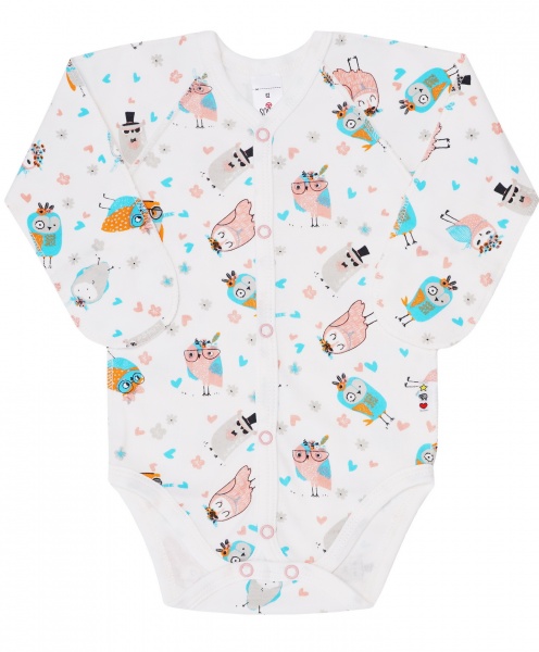Боди детское для девочки ТМ Софія Owls р.62 молочный 301162 
