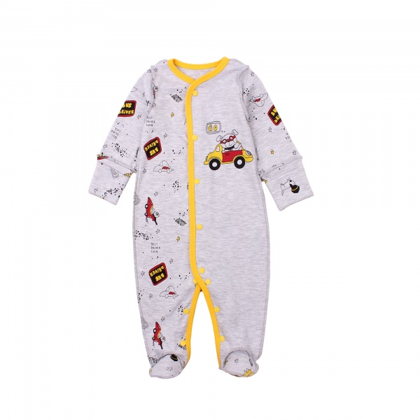 Комбинезон ясельный для мальчика Фламинго р.56 меланж 365-009 