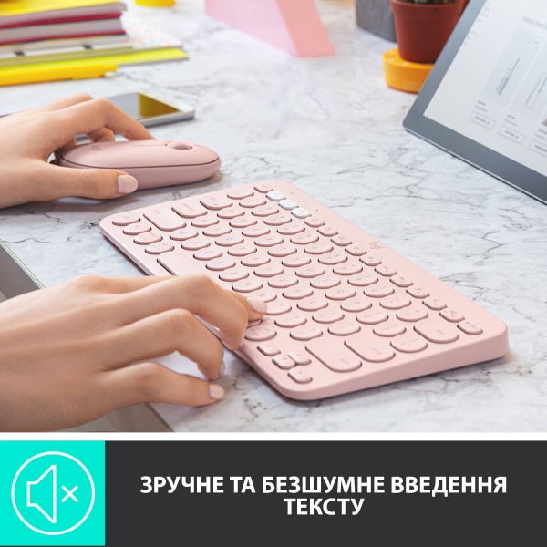 Клавіатура Logitech K380 Multi-Device Bluetooth UA (L920-009867) rose 