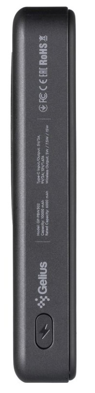 Повербанк Gelius HOLDIX Magnetic Wireless Charge 15W GP-PBW302 10000 mAh black (00000100988)