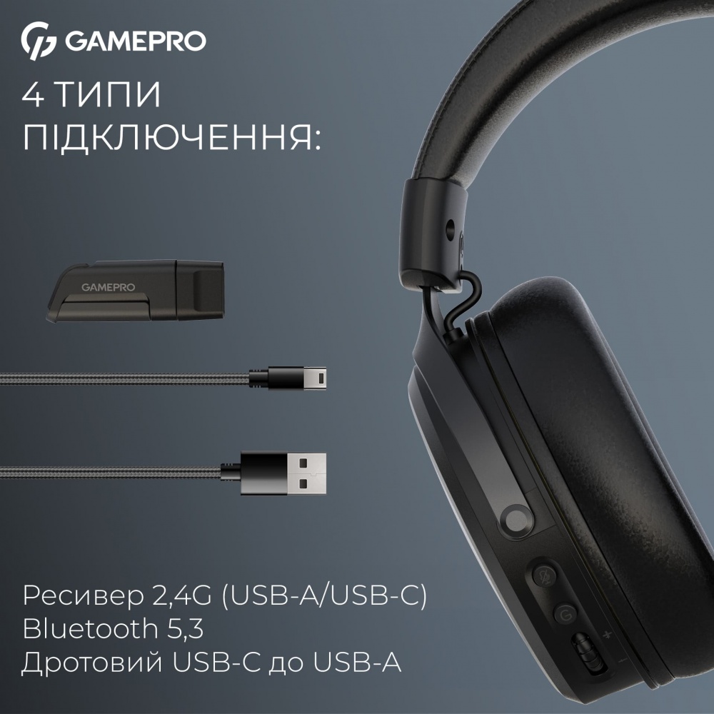 Гарнітура ігрова GamePro HSW201B black (HSW201B)
