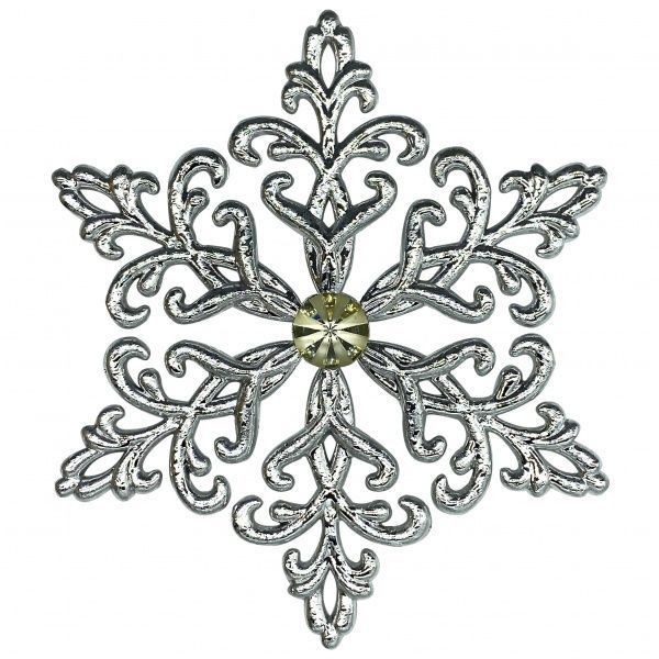 Подвеска MISLT Снежинка Кристалл с камешком CVG000-2а 5 см