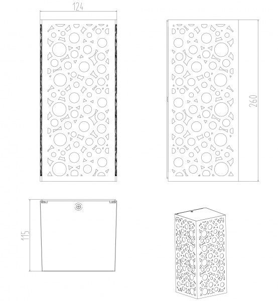 Світильник вуличний настінний Expert Madeira ELNX-14241-W E27 60 Вт IP44 антична латунь 