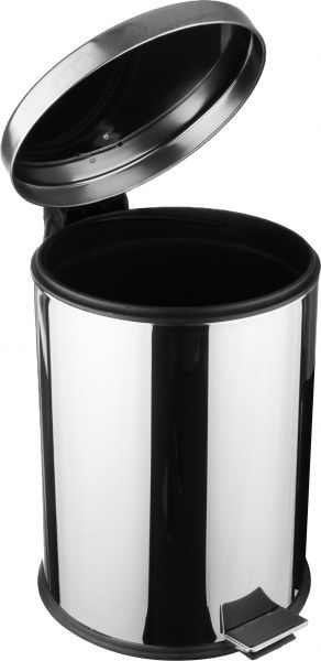 Відро для сміття EforMetal з педаллю 30 л срібний 408