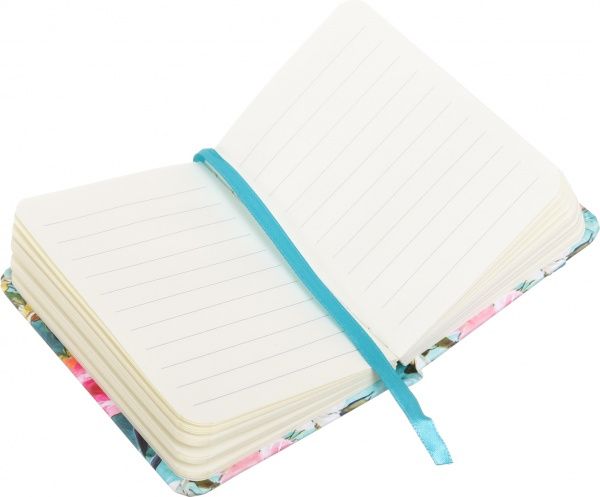 Блокнот Летние цветы 10,5x7,5 см бирюзовый