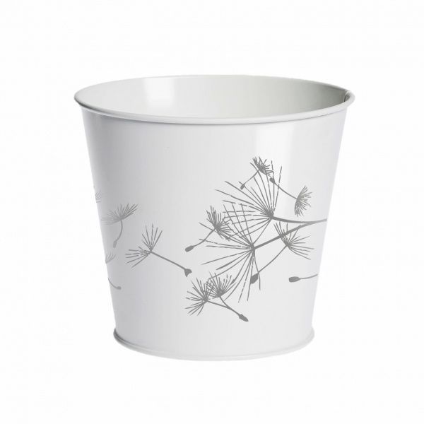Кашпо декоративне 2 л Кульбаба білий глянець METID