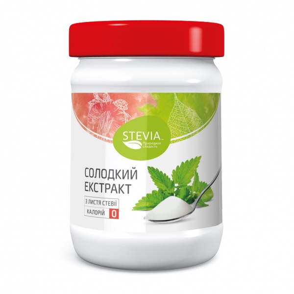 Замінник цукру Stevia Солодкий екстракт з листя стевії 150 г