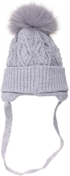 Шапочка дитяча для хлопчика Kraft+ р.42-44 сірий меланж 1835 