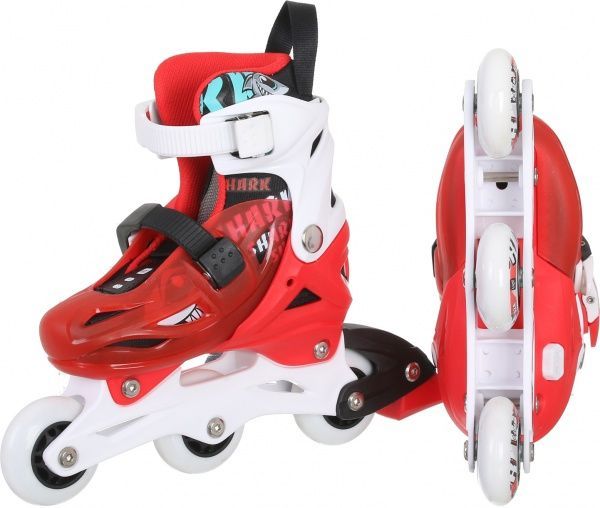 Роликовые коньки UP! (Underprice) YX-0151-3WR р. 35-38 черно-бело-красный