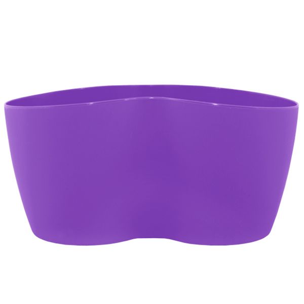 Горшок пластиковый Алеана Кактусник на 2 растения фигурный 0,9л темно-сиреневый (113052) 