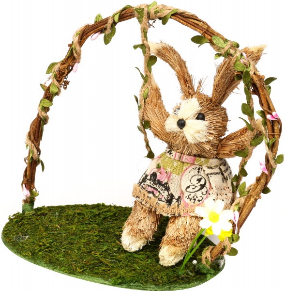 Декорація великодня Пара зайчиків на кечелі C740297B