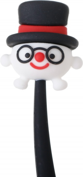 Ручка гелевая черная Карнавал чернило синее 