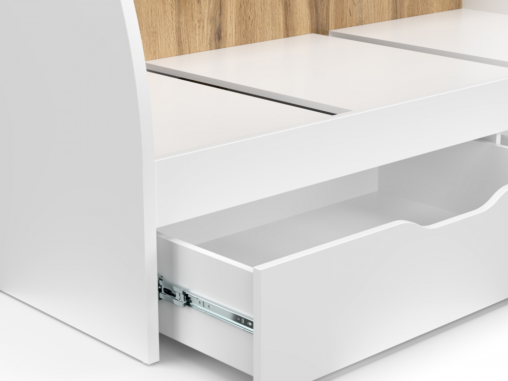 Кровать детская Accord LANA 90x200 см платиновый белый/дуб вотан