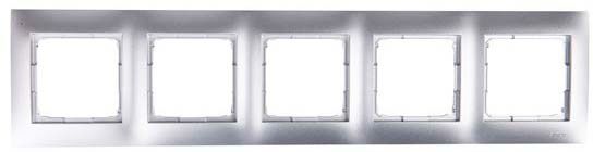 Рамка пятиместная Simon 54 универсальная серебряный DR5/43