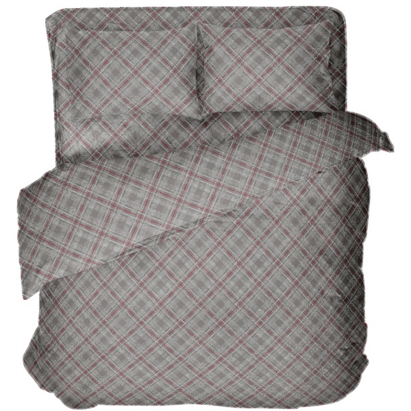 Комплект постельного белья Home Stylish Rhomb 2.0 серый с узором La Nuit 