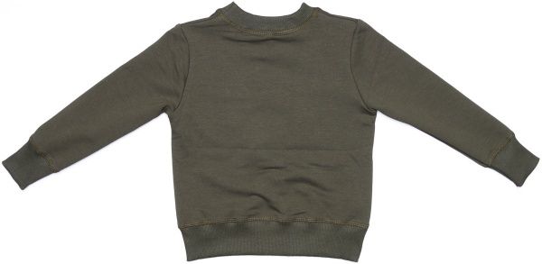 Свитшот Маленькие люди 7 р.122 оливковый 