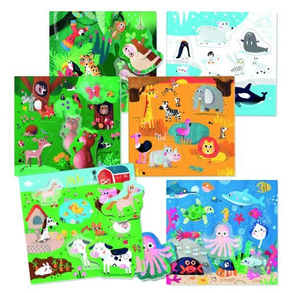 Гра-пазл Headu Монтессорі_Тварини та місця їх проживання MU22847