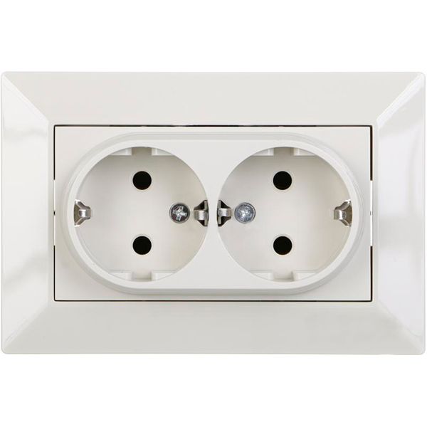 Розетка подвійна HausMark Alta крем SNG-SCP.SQ20MG21WG-CR