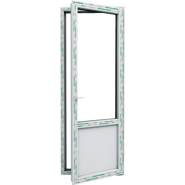 Двері металопластикові Steko білі з ручкою в комлекті 800x2100 мм праві 