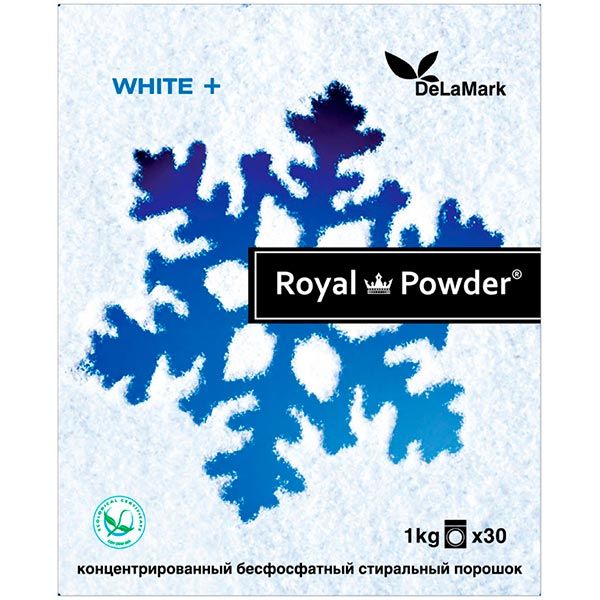 Стиральный порошок для машинной и ручной стирки DeLaMark White+ 1 кг