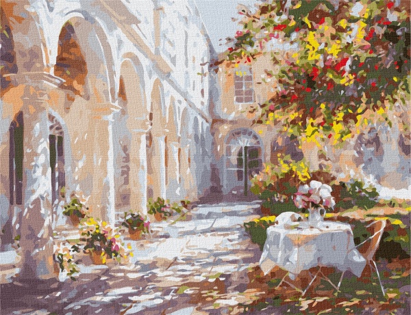 Картина по номерам Испанский двор 40х50 см Идейка 