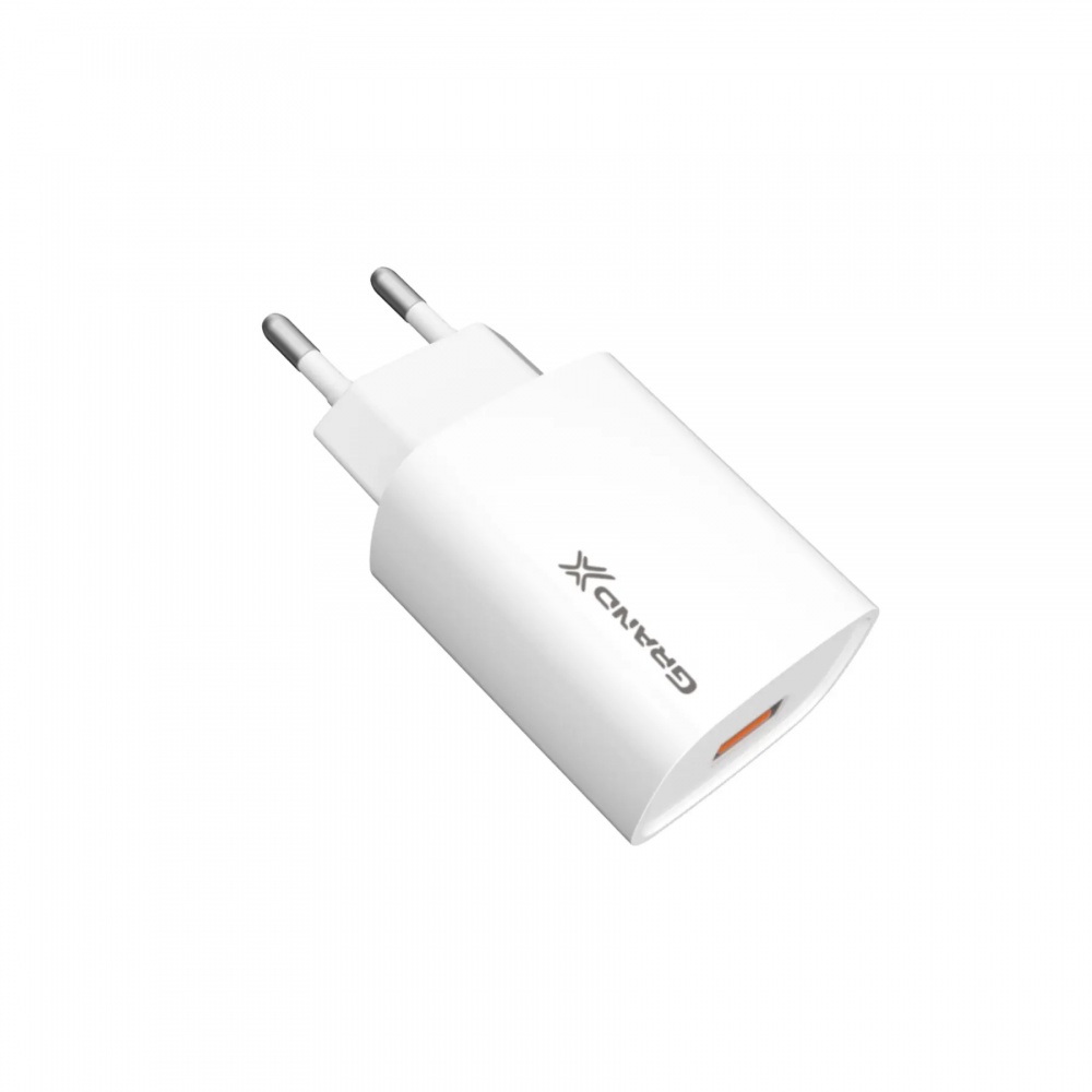 Зарядний пристрій Grand-X Quick Charge QС3.0 3.6V-6.5V 3A, 6.5V-9V 2A, 9V-12V 1.5A USB (CH-550W)