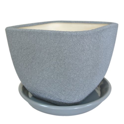 Горщик керамічний Оріана-Запоріжкераміка Ноктюрн №1 шовк круглий 11,5л металік 