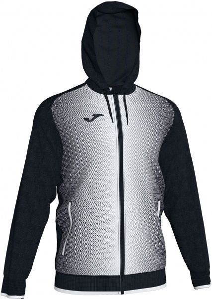 Джемпер Joma JACKET HOODED SUPERNOVA BLACK-WHITE 101285.102 р. 3XL чорнийбілий