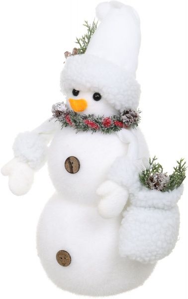 Декоративная фигура Снеговик с шарфом и шапкой RS1D2132-3 30 см 