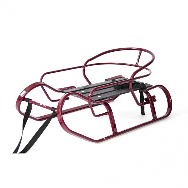 Санки Vitan Экспресс бордовые + спинка + ручка 7362 