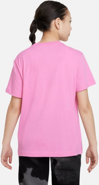 Футболка Nike G NSW TEE FUTURA SS BOY FD0928-620 р.S рожевий