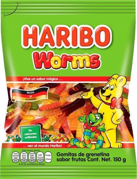 Цукерки Haribo желейні неглазуровані Жувальні черв'ячки (9002975377324)