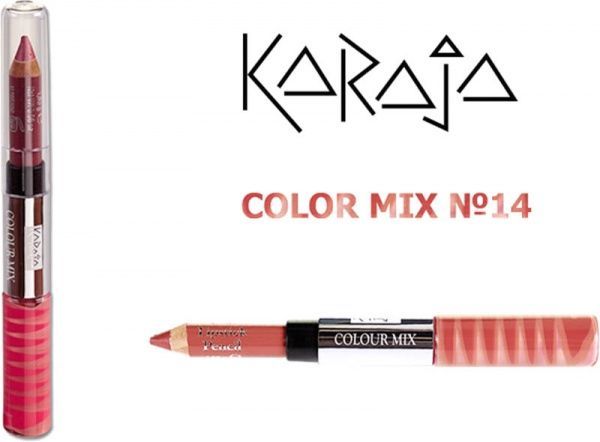 Блиск для губ KARAJA Colour Mix + олівець №14 6,6 мл
