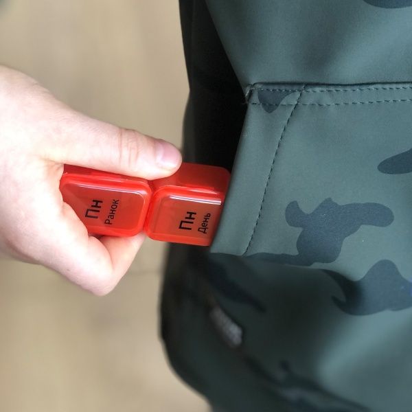 Органайзер для таблеток MVM PC-03 T на 7 дней (таблетница) 23x200x100 мм