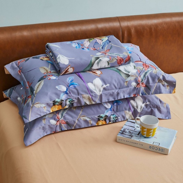 Комплект постільної білизни Dalmine сімейний фіолетовий La Nuit 