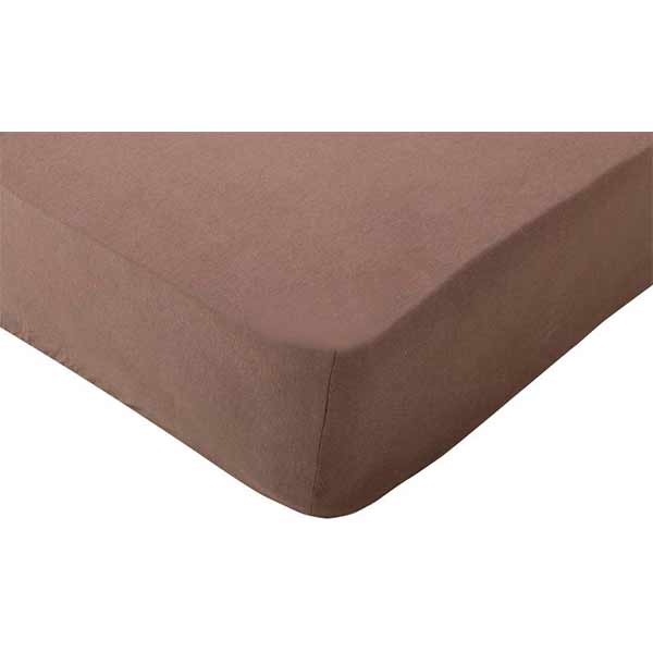 Простирадло на резинці трикотажне 180x200 см шоколадний Songer und Sohne 